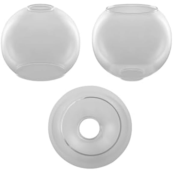 3 Pack Clear Glass Globe Shade Fixture Replacement, 5.9 Inch Diameter, E26 Base 1-5/8 Inch Fitter, Glass Globe Lampshade Cover for Pendant Wall Sconce Chandelier Vanity Light$$Tools & Hardware Other