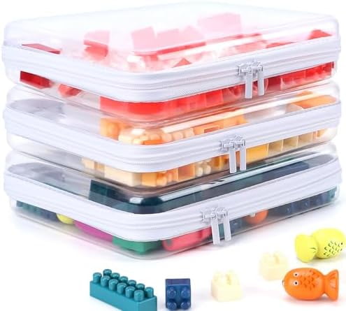 3 Pack Clear Hard Shell Zipper Case, Clear Zipper Pouches Waterproof ...