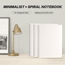 3-Pack Clear Matte Journal Notebooks 5.7x7.9 Inches 80 Sheets Smooth Heavy Paper for Bullet Journaling Creative Writing Idea Sketching