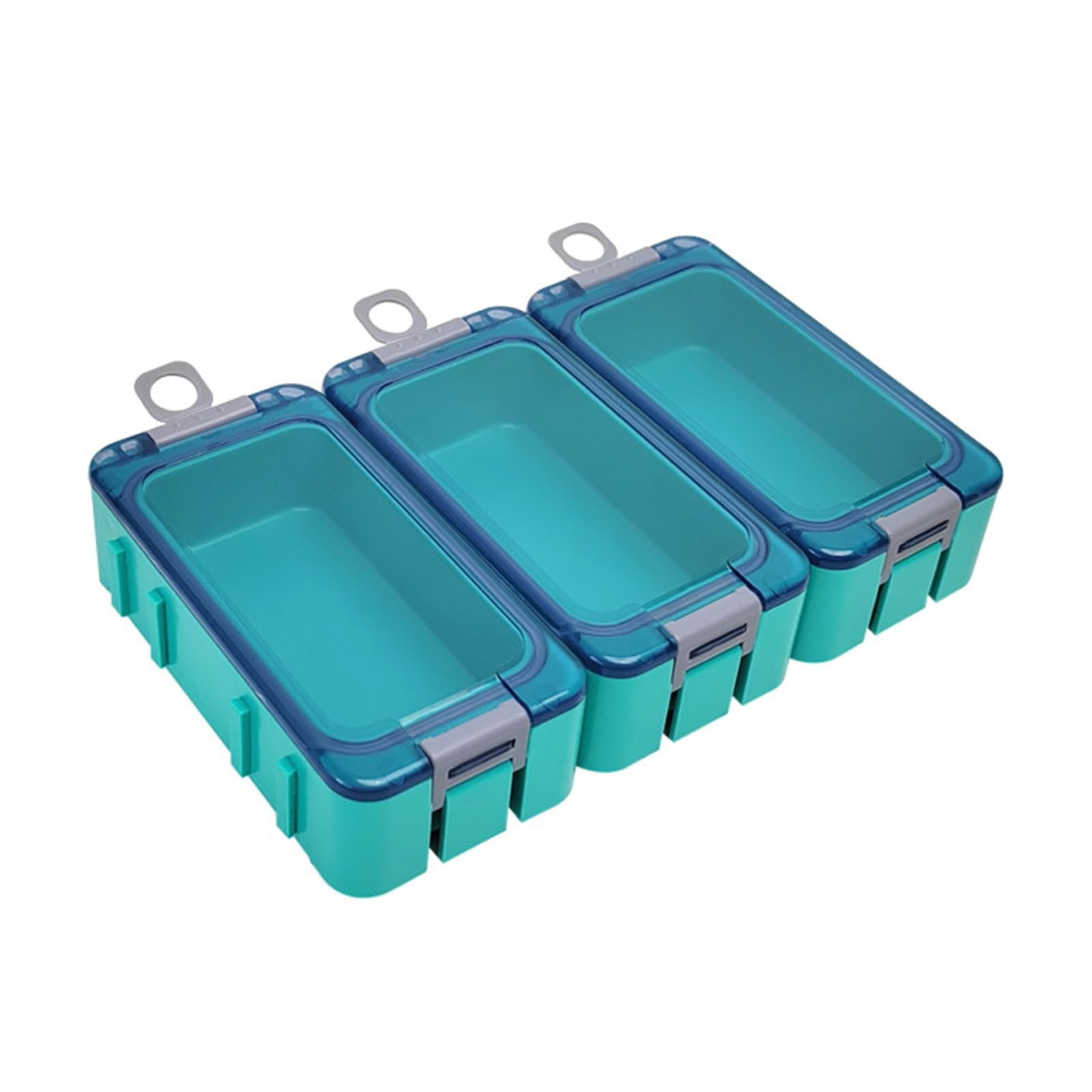 3-Pack Clear Plastic Fishing Tackle Boxes, Portable Luminous Fishing ...