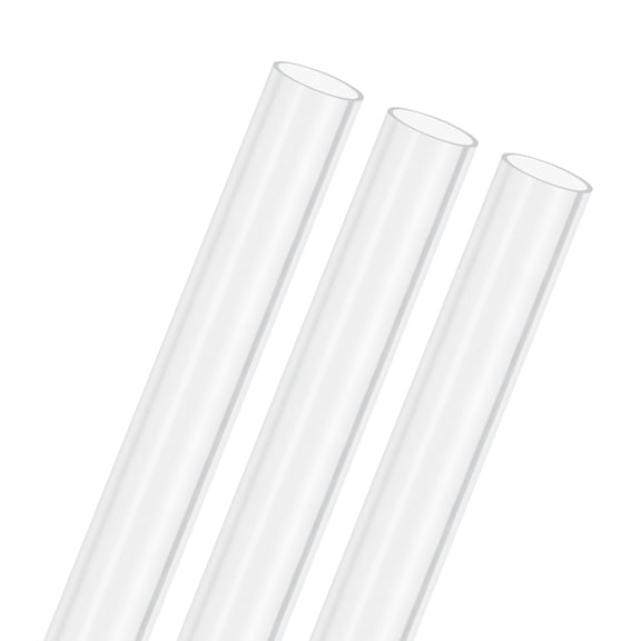 3-Pack Clear Plastic Tube, 16mm[0.63"] ID x 18mm[0.71"] OD High Impact Rigid Polycarbonate Round Pipes[305mm/12IN]