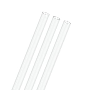3-Pack Clear Plastic Tube, 6mm[0.24"] ID x 8mm[0.31"] OD High Impact Rigid Polycarbonate Round Pipes [245mm/10IN]