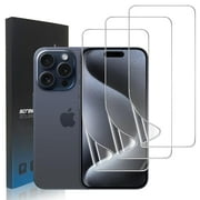 3 Pack Clear Screen Protector Compatible for iPhone 13 Pro, HD Hydrogel Soft TPU Protective Film, Fingerprint Compatible, Case Friendly [Not Tempered Glass]