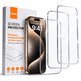 thumbnail image 1 of 3 Pack Clear Screen Protector for iPhone 14 Pro Max, Shatterproof Tempered Glass Protector Film 6.7" with Easy Installation Tool, 1 of 7