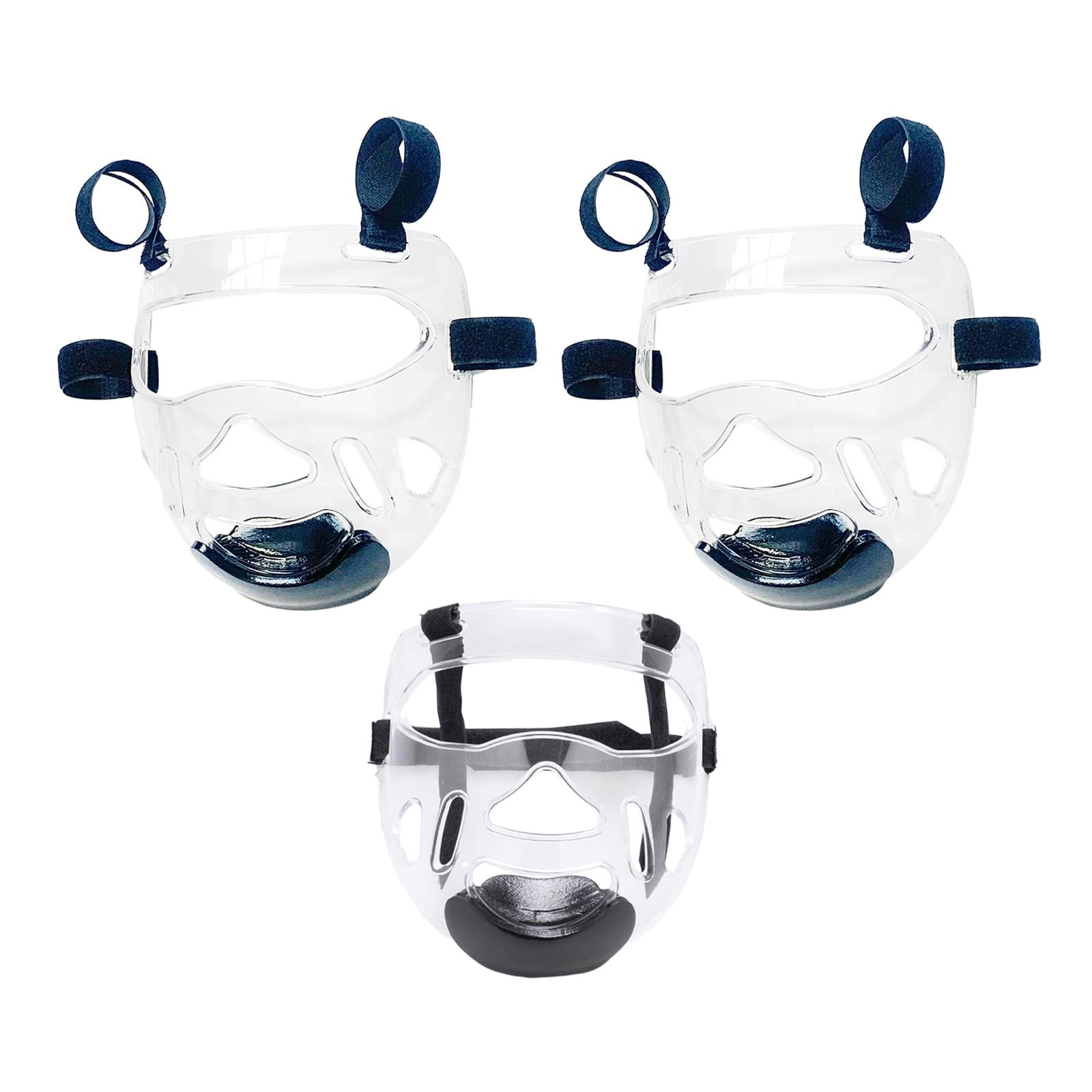 3 Pack Clear Taekwondo Face Guard Head Gear Thickening Detachable Face