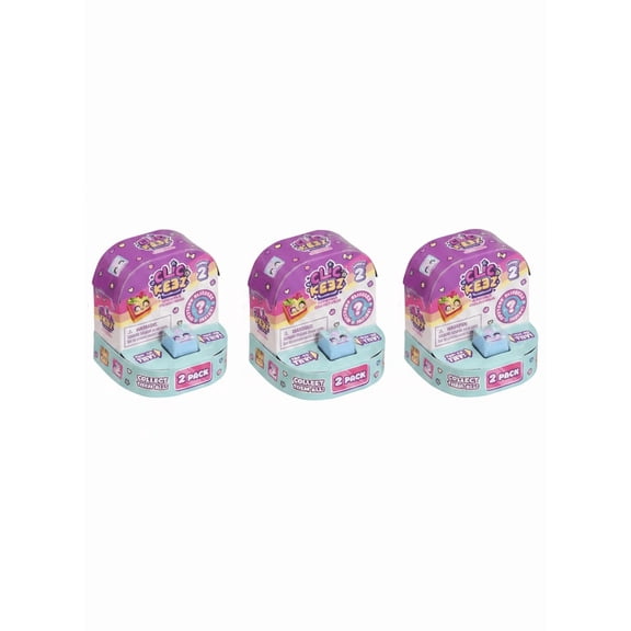 Clickeez Series 2  Keyboard Key Fidget Toys Collectible Characters 3-Piece Bundle