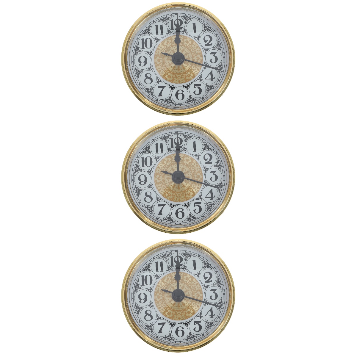 3 Pack Clock Faces for Crafts Homedecor Digital Accessories Replacement