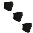 thumbnail image 1 of 3 Pack Cloth Face Mask Coverings Reuseable Washable in Black, 1 of 3