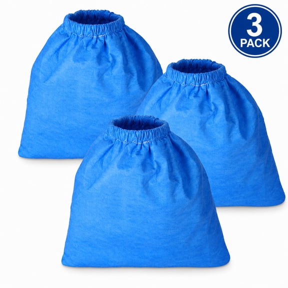 3-Pack Cloth Filter for Dry Pickup, VRC51 3701,Compatible with HART 5 to 16 Gallon Wet/Dry Vacuum Cleaners