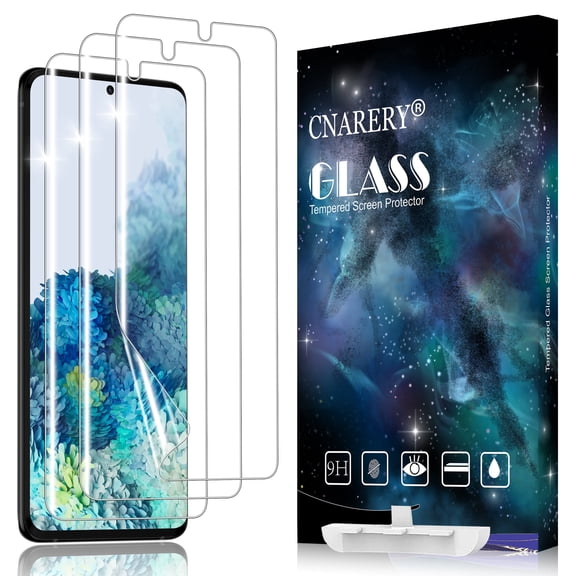 [3 Pack] Cnarery Screen Protector for Galaxy S20, [Flexible TPU Film] [Not Glass] [Fingerprints Sensor Compatible] [Case Friendly] Screen Protector for Samsung Galaxy S20