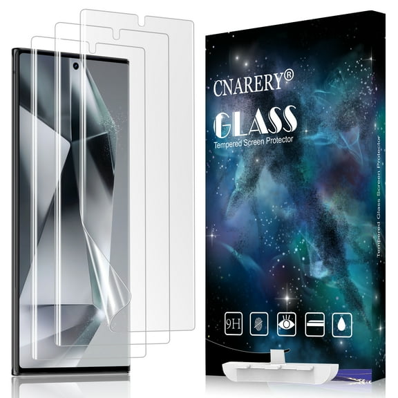 [3 Pack] Cnarery Screen Protector for Galaxy S24 Ultra, [Fingerprints Sensor Compatible][Case Friendly][Flexible TPU Film][Not Glass] Screen Protector for Samsung Galaxy S24 Ultra