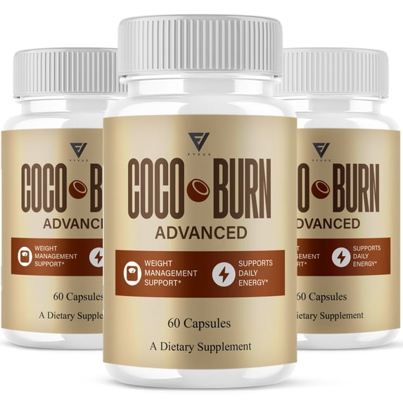 (3 Pack) Coco Burn Advanced Weight Management Supplement Pills (180 Capsules)
