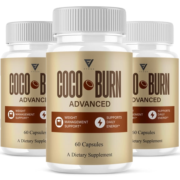 (3 Pack) Coco Burn Advanced Weight Management Supplement Pills (180 Capsules)