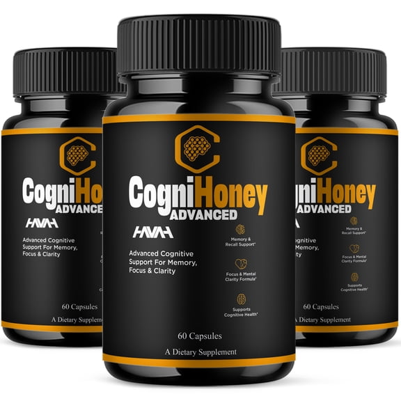 (3 Pack) CogniHoney Advanced, Cogni Honey Cognitive Support (180 Capsules)