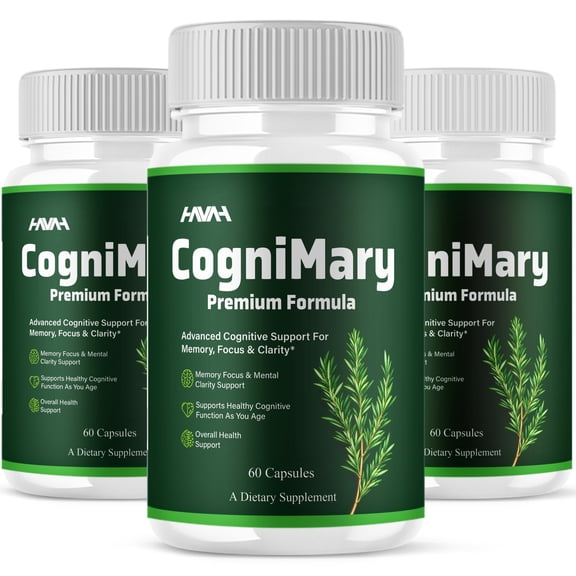 (3 Pack) CogniMary Capsules, Cognimary Memory Focus (180 Capsules)