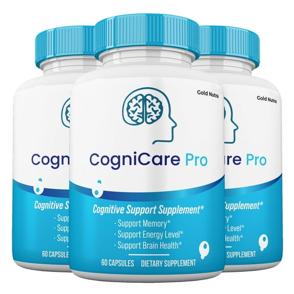 (3 Pack) Cognicare Pro Nootropic Capsules, Cognitive Performance, Cognicare Pro Pills, Brain Focus Memory, 60 Capsules per bottle, 3 Month Supply