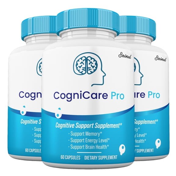 (3 Pack) Cognicare Pro Nootropic Capsules, Cognitive Support Brain Performance Focus Memory, Cogni care Pro Pills, 60 Capsules