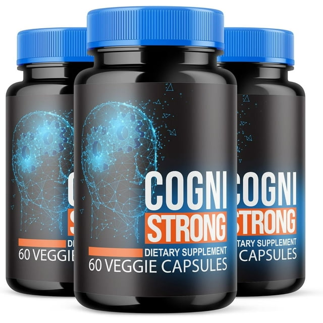 (3 Pack) Cognistrong - Brain Boost Supplement - Dietary Supplement for Focus, Memory, Clarity, Cognitive - Advanced Nootropic Support Formula for Maximum Strength - 180 Capsules
