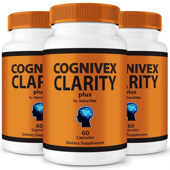 (3 Pack) Cognivex Clarity Plus Pills  Daily Formula with a Natural Blend to Help Maintain Focus, Memory & Concentration | Clean, Gentle, Easy-to-Swallow Capsules (180 Capsules)