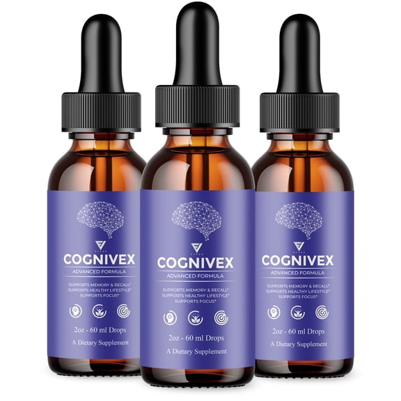(3 Pack) Cognivex Drops Advanced Formula, Cognivex Memory Support (6oz)