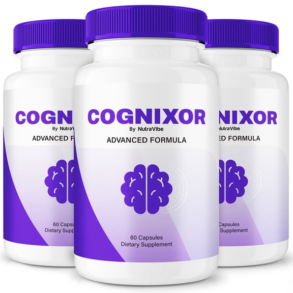 (3 Pack) Cognixor Pills Daily Formula with a Natural Blend to Help Maintain Focus, Memory & Concentration | Clean, Gentle, Easy-to-Swallow Capsules for Everyday Sharpness (180 Capsules)