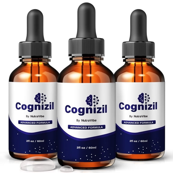 (3 Pack) Cognizil Drops Cognizil Brain Formula for Memory, Focus, and Cognitive Support, Liquid for Mental Clarity, Easy 1-Drop Formula (90 Servings)