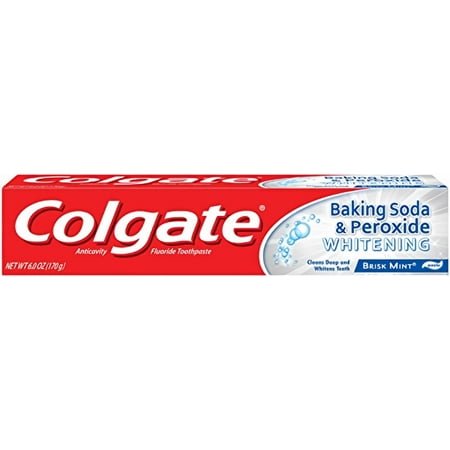 3 Pack Colgate Baking Soda and Peroxide Whitening Toothpaste 6 oz Each