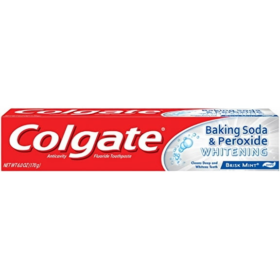 3 Pack Colgate Baking Soda and Peroxide Whitening Toothpaste 6 oz Each