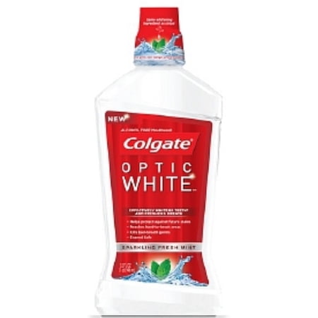 3 Pack - Colgate Optic White Mouthwash, Sparkling Fresh Mint 16 oz