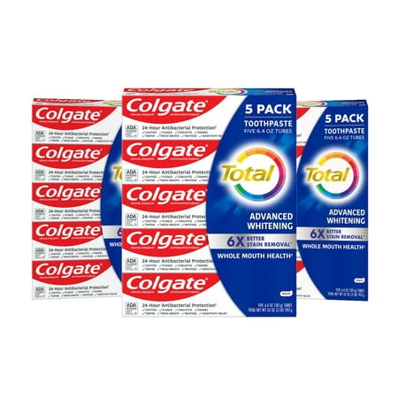 3 Pack | Colgate Total Advanced Whitening Toothpaste, 6.4 oz, 5 Pack