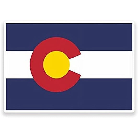 3 Pack - Colorado Flag Vinyl Sticker Decal - Sticker Graphic - Construction Toolbox, Hardhat, Lunchbox, Helmet, Mechanic, Luggage