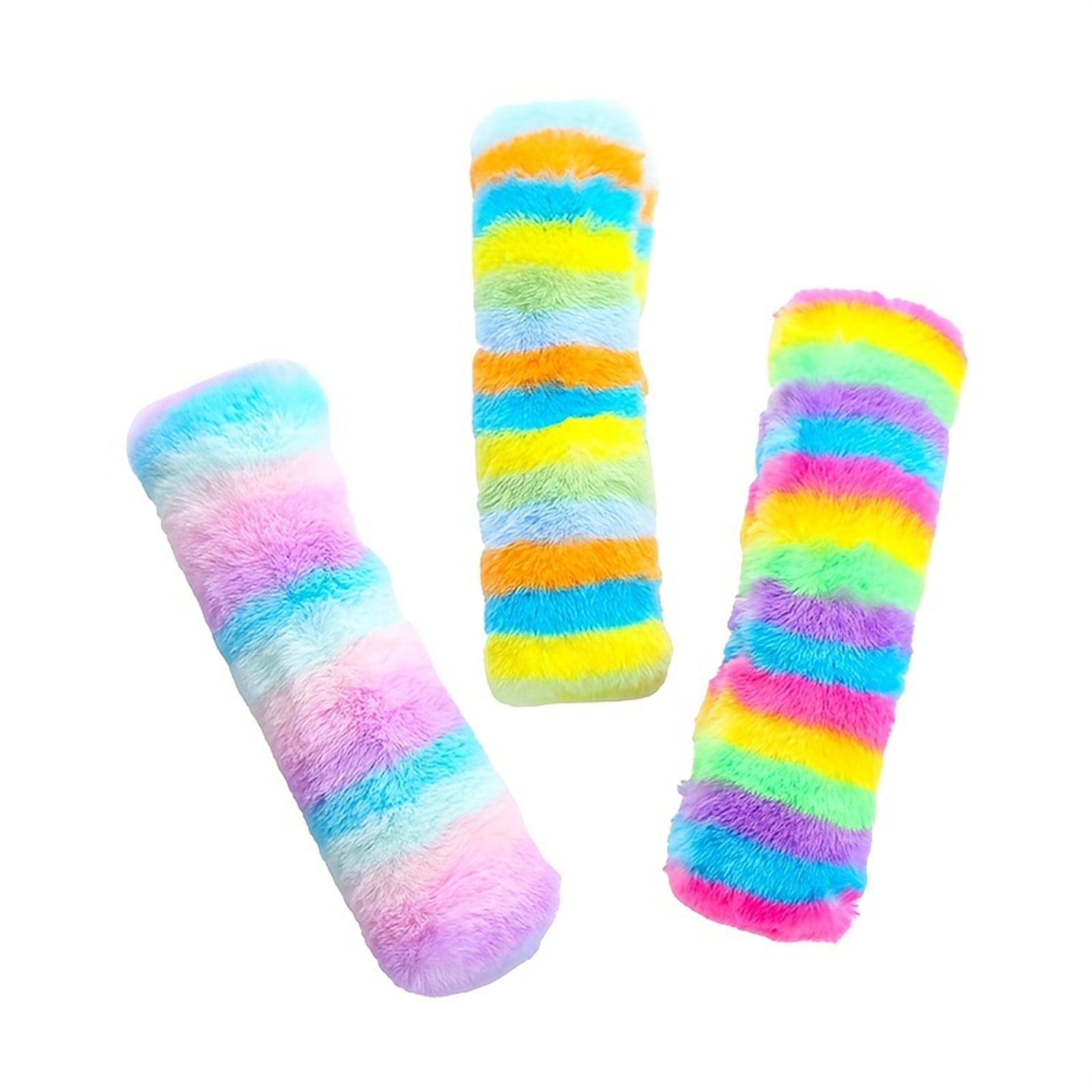 Curated visual reference: Visual Reference: 3 Pack Colorful Plush Catnip Toys For Indoor Cats Soft