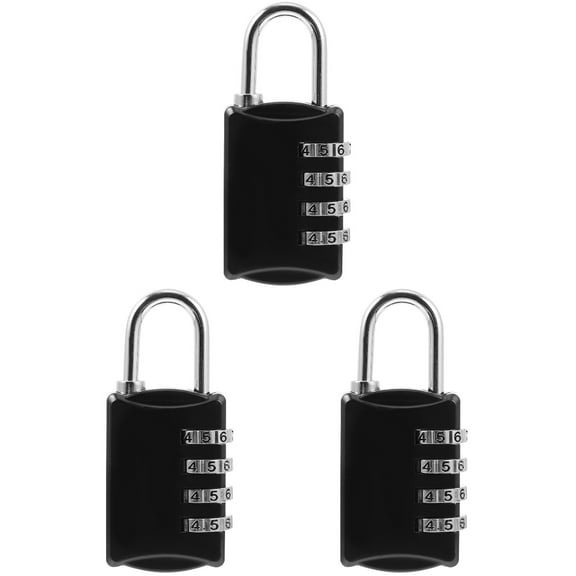 3 Pack Combination Lock for Locker Cable Padlock Gym Travel