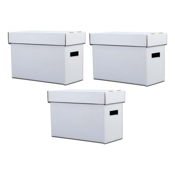 3 Pack Comic Book Storage Comic Book Box Holds 150-175 Comics Collapsible and Stackable Comic Short Box Moistureproof Comic Box Stackable Archival Cardboard