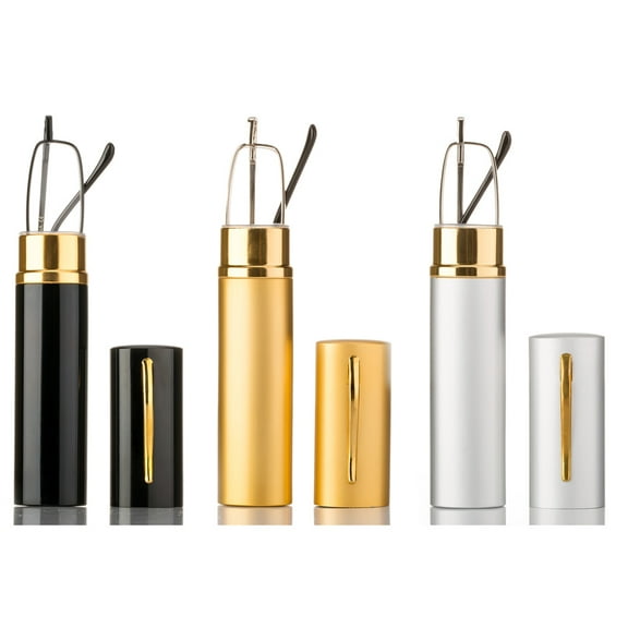 3 Pack Compact Reading Glasses in Aluminum Case Spring Hinged Metal Reading Glasses Portable Light Weight Reading Glasses , +1.00,+1.25, +1.50, +1.75, +2.00, +2.25, +2.50, +3.75, +3.00, +3.25, +350