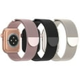 thumbnail image 1 of 3 Pack Compatible with Apple Watch Bands for Women Men 40mm 41mm 38mm 42mm 44mm 45mm 49mm 46mm Series 10 9 8 7 6 5 4 3 2 1 Ultra SE,Stainless Steel Metal Strap Magnetic Clasp for iWatch Bands, 1 of 11