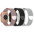 thumbnail image 1 of 3 Pack Compatible with Apple Watch Bands for Women Men 40mm 41mm 38mm 42mm 44mm 45mm 49mm 46mm Series 10 9 8 7 6 5 4 3 2 1 Ultra SE,Stainless Steel Metal Strap Magnetic Clasp for iWatch Bands, 1 of 10