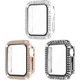 3 Pack Compatible for Apple Watch Case 41mm with Screen Protector