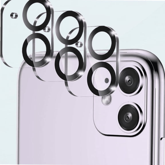 [3 Pack] Compatible for iPhone 11 & iPhone 12 Mini Camera Lens Protectors,with Night Circle (Transparent)