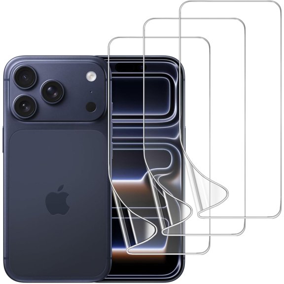 3-Pack  Compatible for iPhone 13/13 Pro 6.1" TPU Screen Protector, Self-Healing HD Clear, Bubble-Free, Case Friendly, Easy Install