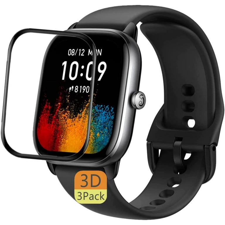 (3-Pack) Compatible with Amazfit GTS 4 Mini Screen Protector Smart Watch 3D  Curved Protective Film anti-scratch