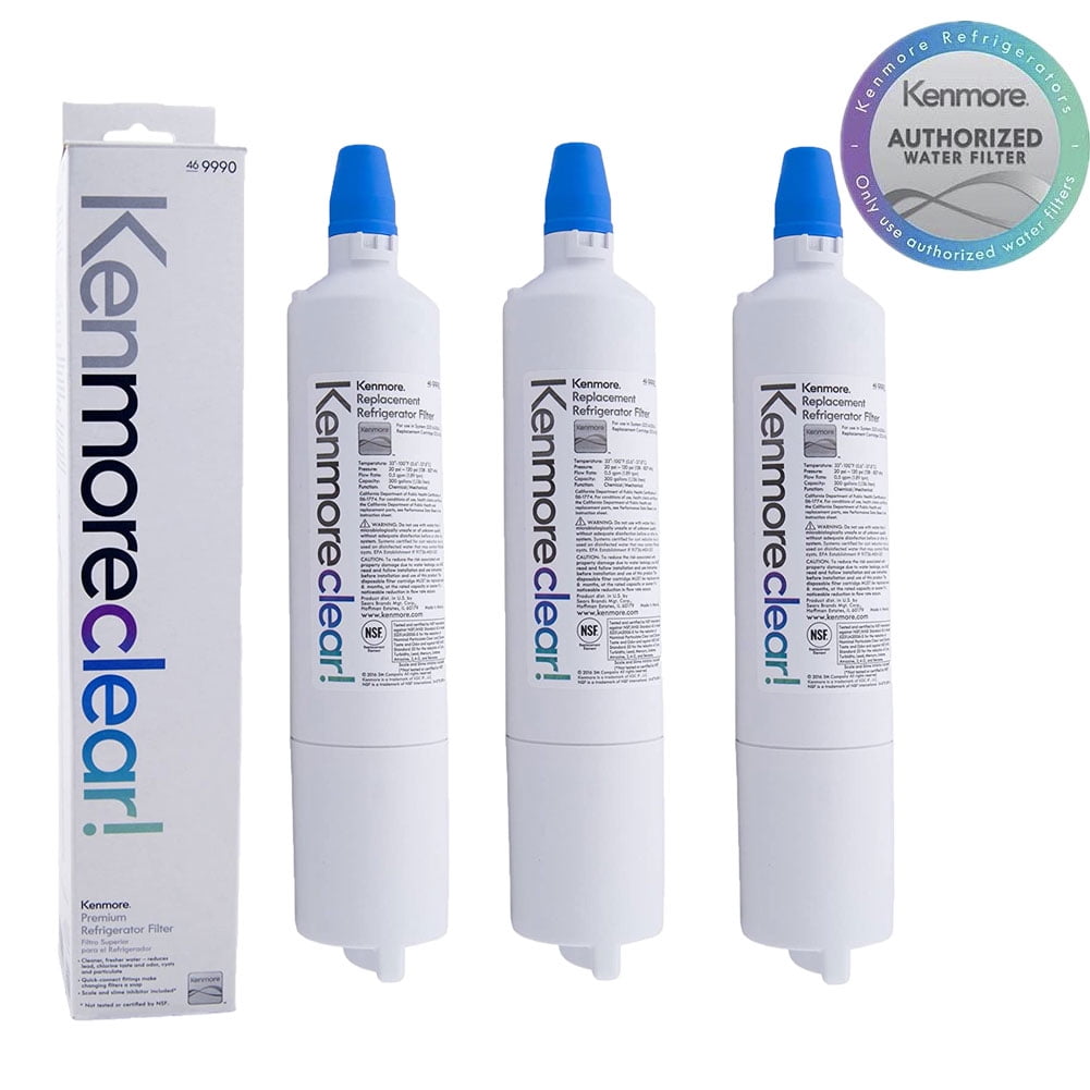 3 Pack Compatible with Kenmore / Sears 9990 Refrigerator Water Filter