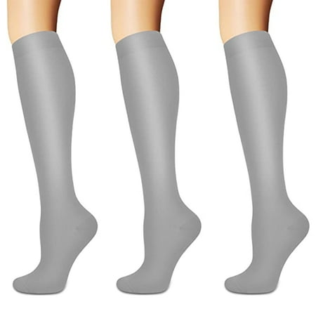 3 Pack Compression Sock-Compression Sock For Women and Men Circulation -Best for Running,Nursing,Athletic Sports Gray