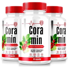 (3 Pack) Coramin Capsules, All-Natural Formula to Maintain Healthy Levels, Maximum Strength Supplement, Premium Blood Flow Support, Official Vitamin Pills, Cora min Capsulas Reviews (180 Capsules)