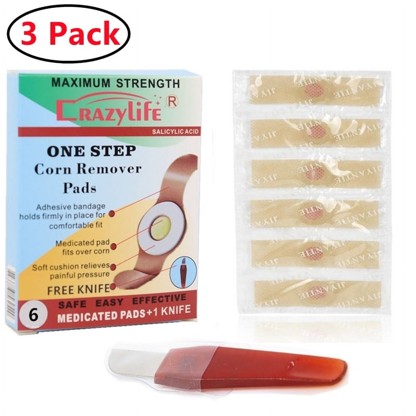 3 Pack Corn Removers for Feet, 6 PCS,Corn Removers for Toe, Foot Corn