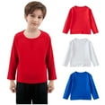 thumbnail image 1 of 3 Pack Cotton Long Sleeve Tee Shirts Basic Crewneck T-Shirts for Boys/Girls/Toddlers Long-Sleeve T-Shirts, 1 of 7