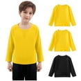 thumbnail image 1 of 3 Pack Cotton Long Sleeve Tee Shirts Basic Crewneck T-Shirts for Boys/Girls/Toddlers Long-Sleeve T-Shirts, 1 of 7