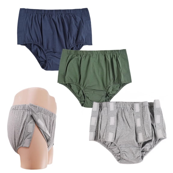 3 Pack Cotton Post Surgery Underwear for Women, Adaptive Underwear, Tear Away Underwear, Reusable Incontinence Underpants