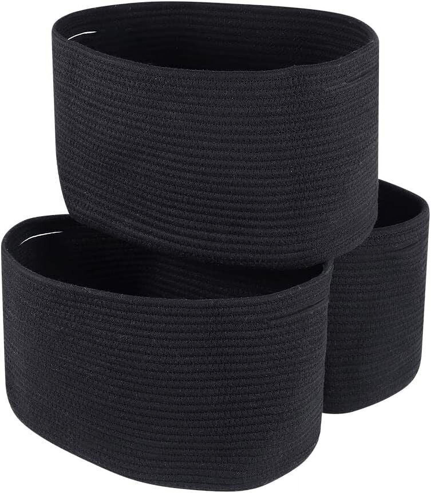 3Pack Cotton Rope Storage Basket Woven Basket for Clothes Toys