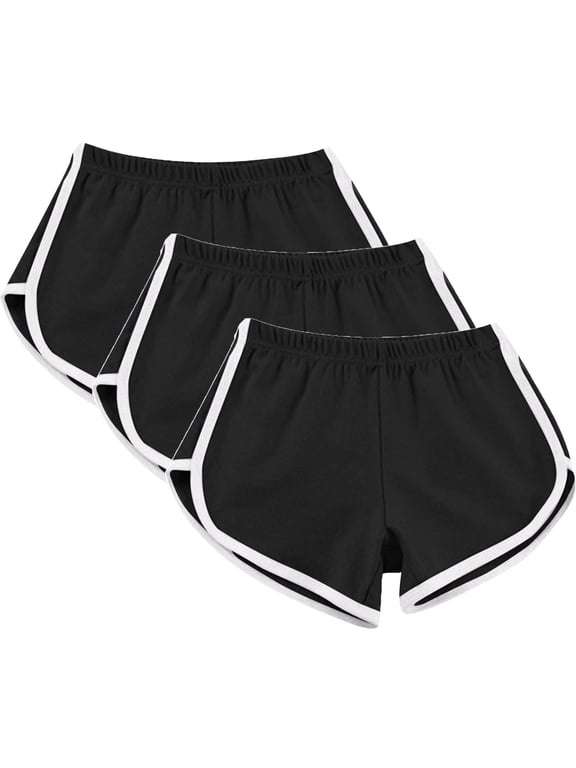 3 Pack Cotton Yoga Dance Short Pants Fore Women Summer Hiking Cycling Sports Shorts Dolphin Soft Comfy Athletic Shorts